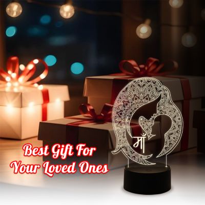 3D Illusion Baby & Mom Night Lamp with Warm White Light & USB Cable | On/Off Touch Button | Gift for Mom | Mom to Be Gift | Home Décor Light